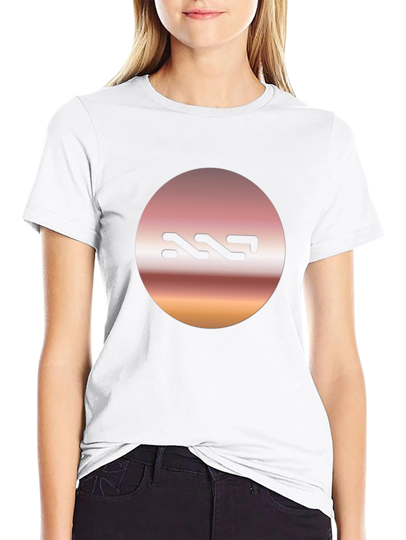 Abstract Logo Graphic Tee - Stylish Black T-Shirt