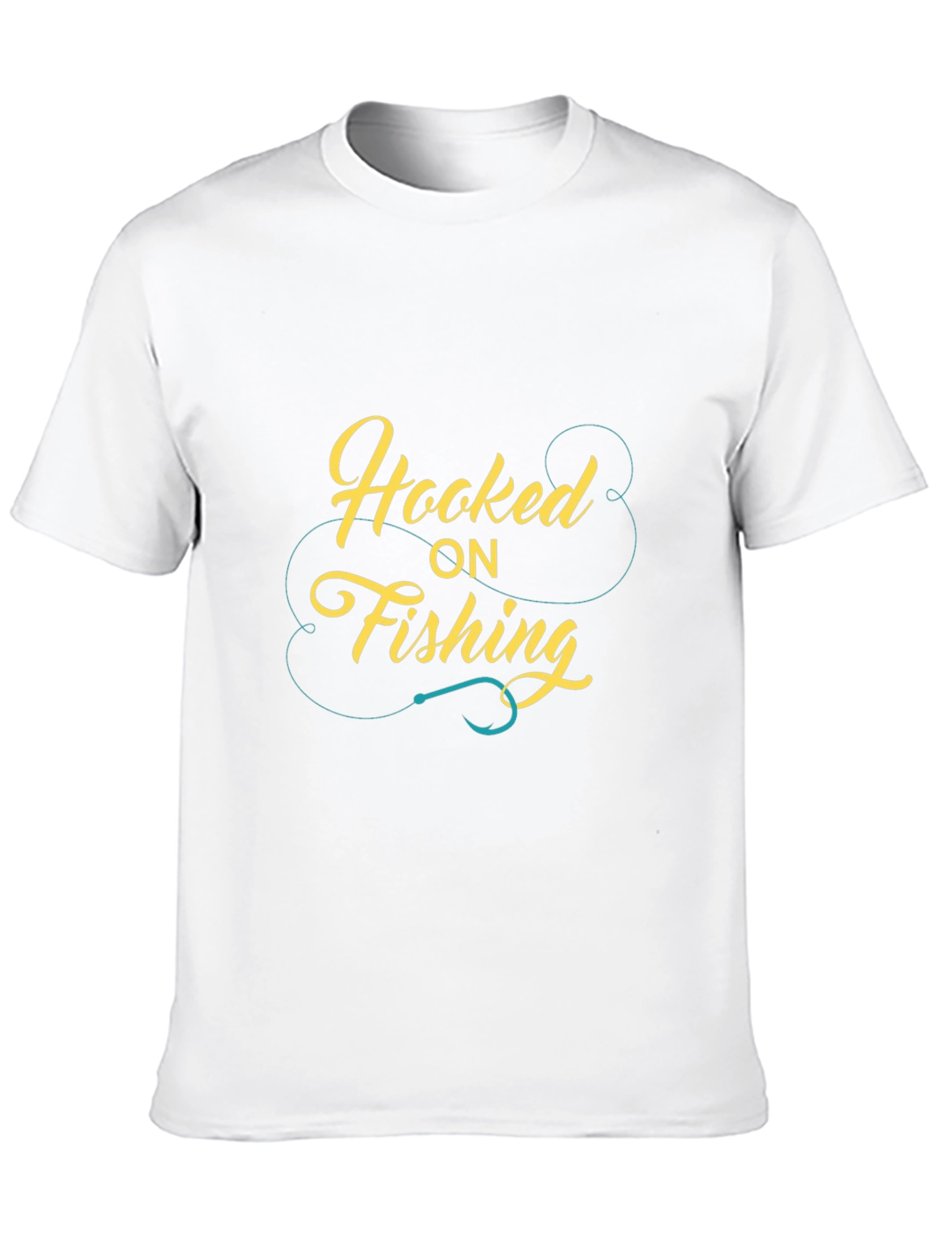 Hooked On Fishing Graphic Tee Black Casual Fit