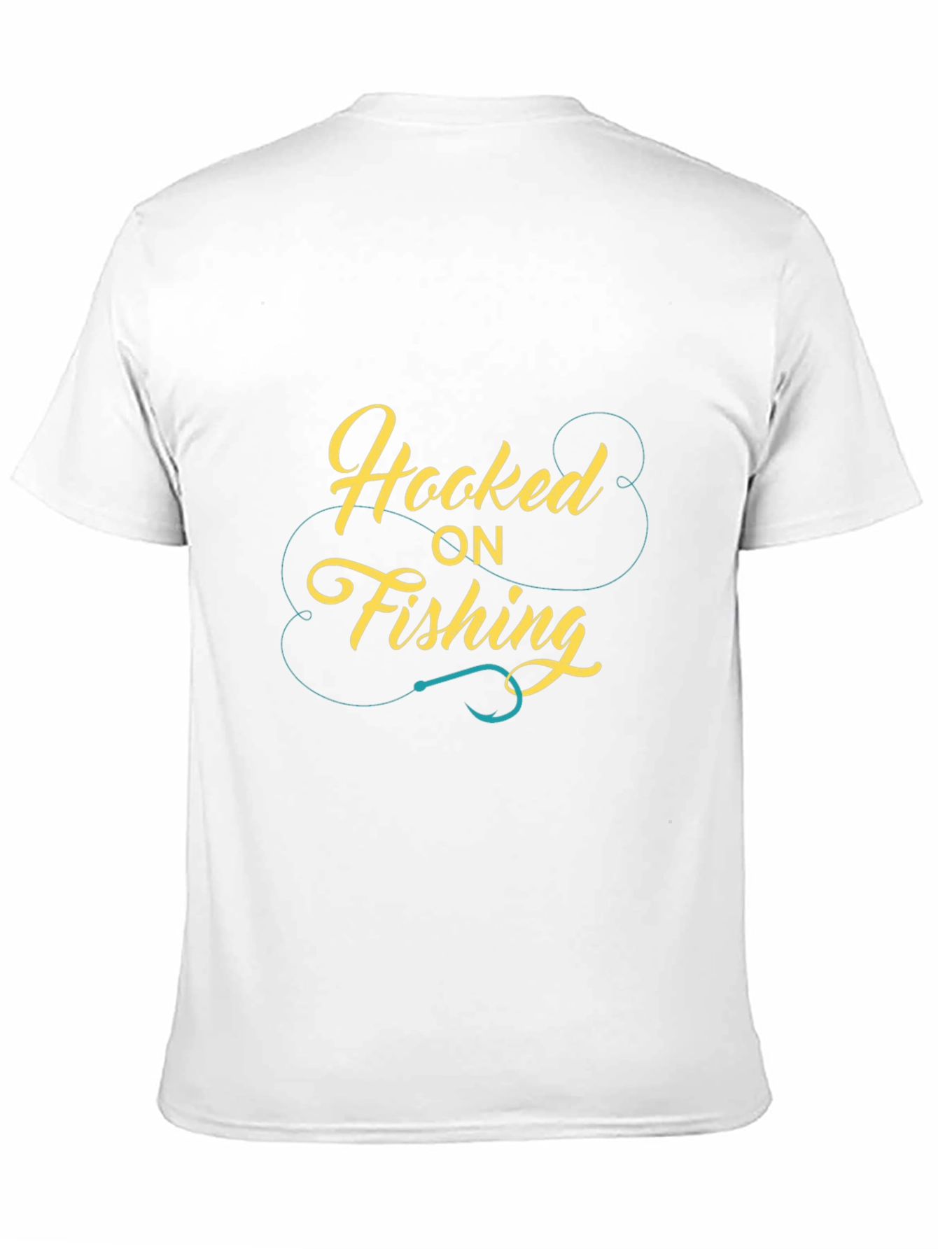 Hooked On Fishing Graphic Tee Black Casual Fit