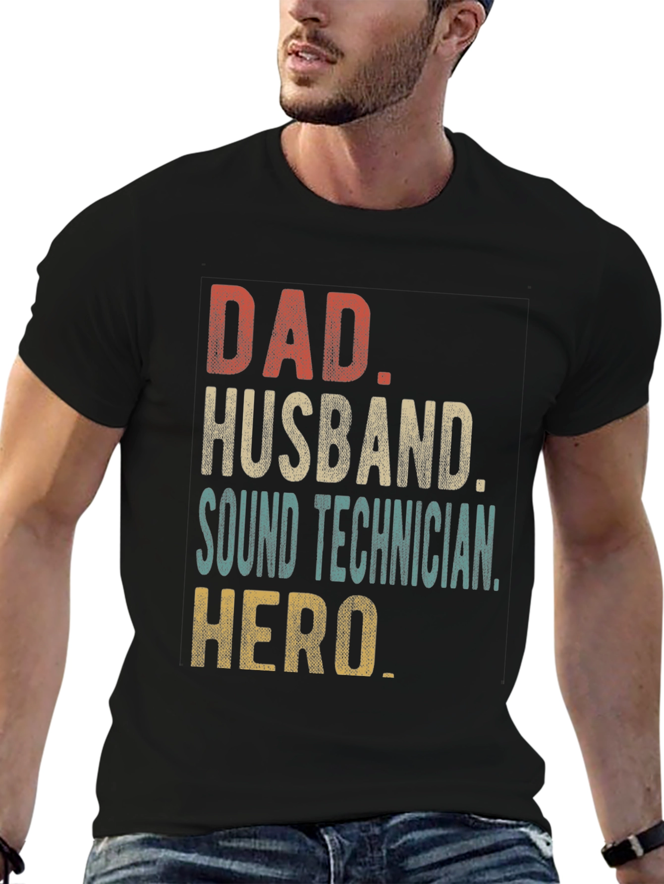Dad Husband Sound Technician Hero T-Shirt