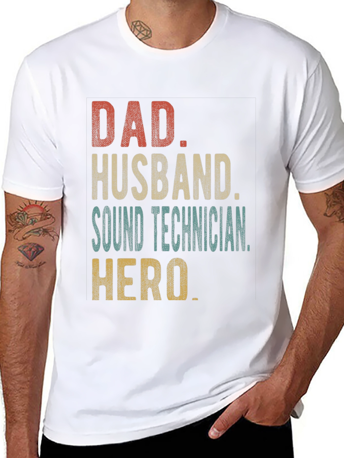 Dad Husband Sound Technician Hero T-Shirt