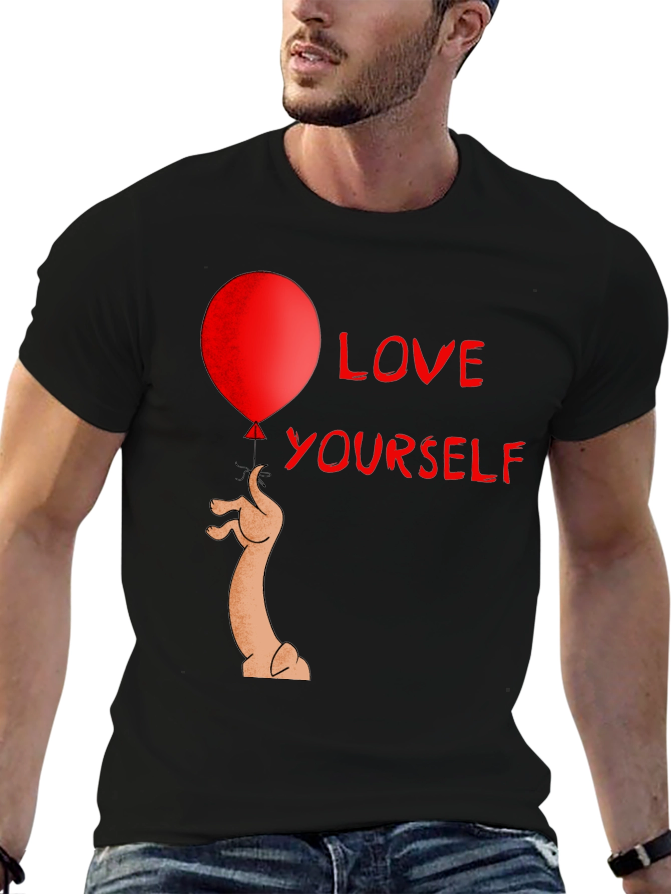 Love Yourself Balloon T-Shirt Funny Graphic Tee