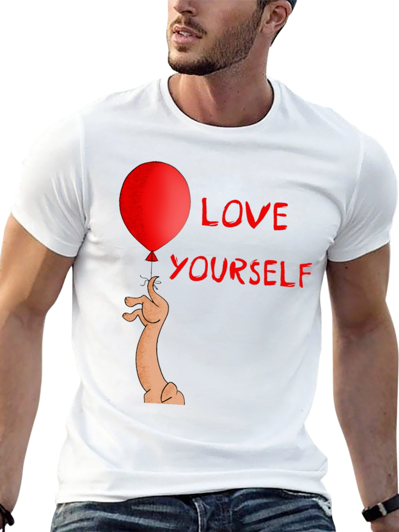 Love Yourself Balloon T-Shirt Funny Graphic Tee