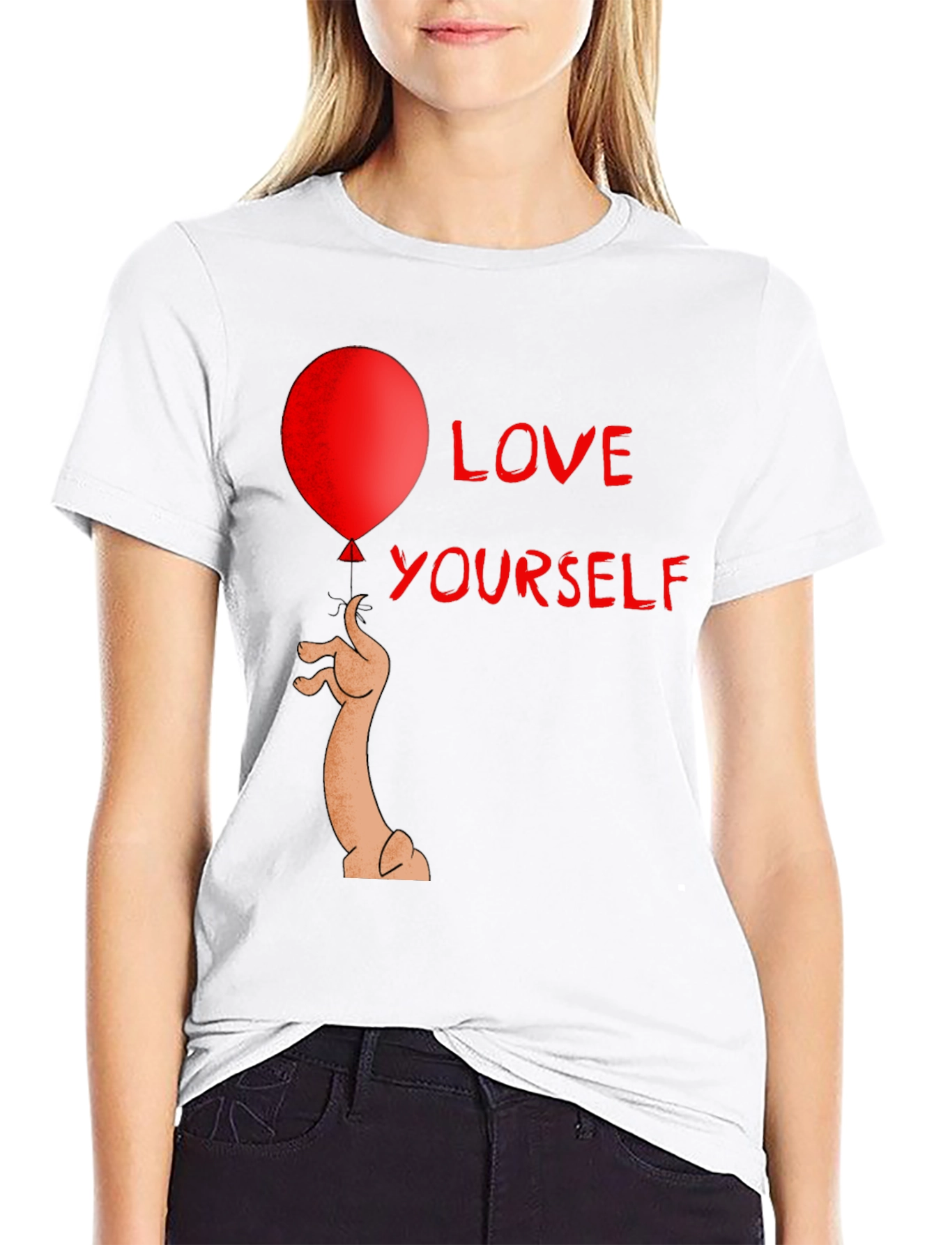 Love Yourself Balloon T-Shirt Funny Graphic Tee