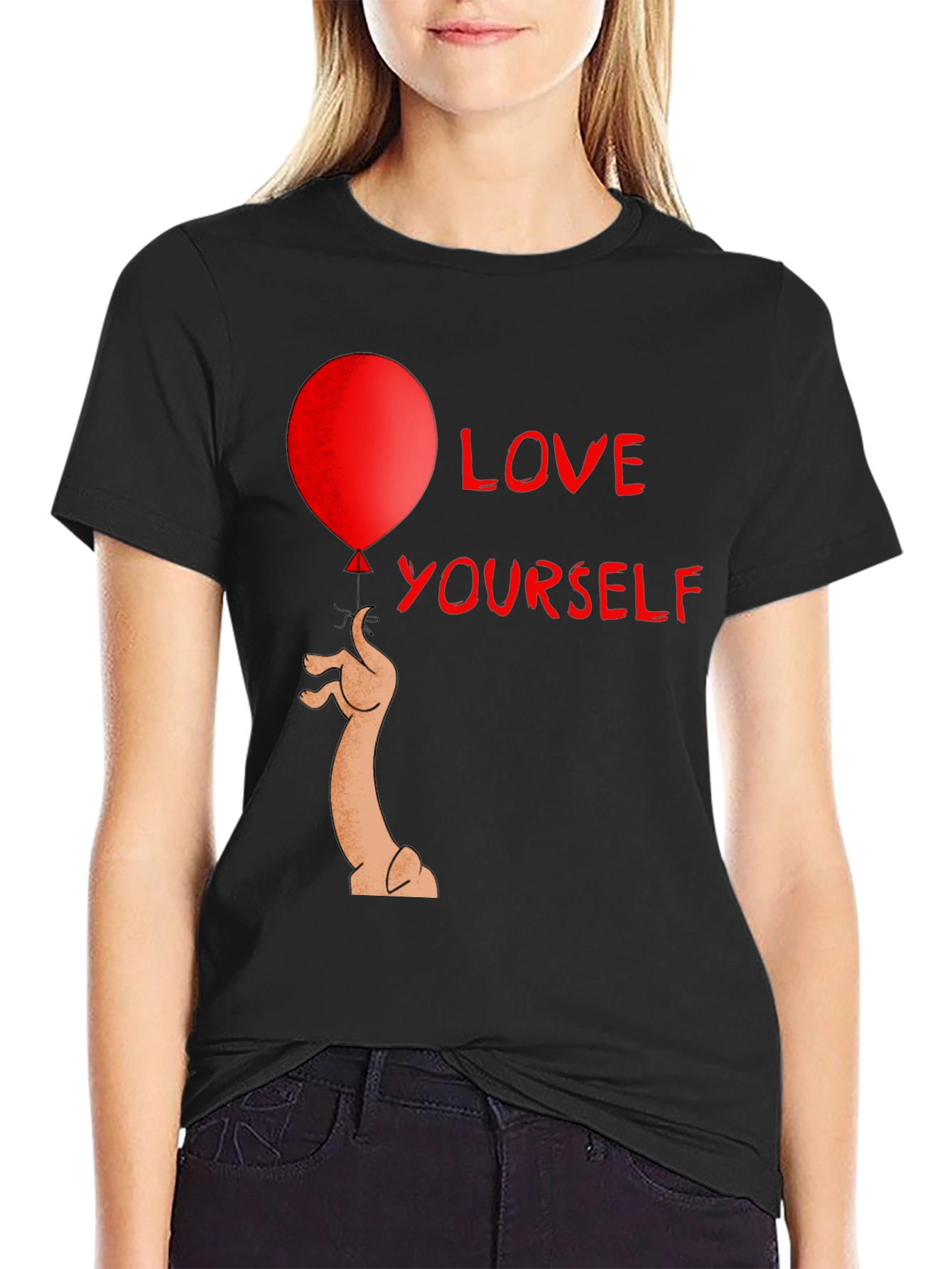 Love Yourself Balloon T-Shirt Funny Graphic Tee