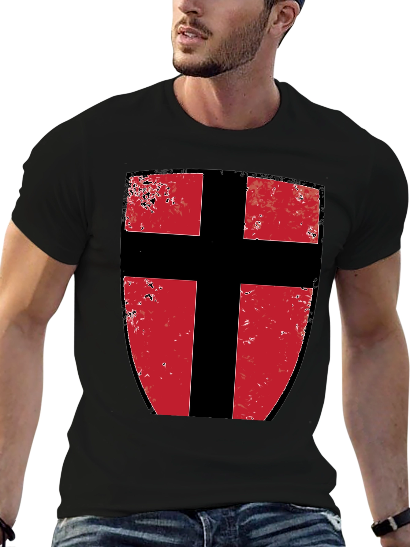 Crusader Knight Shield Graphic Tee