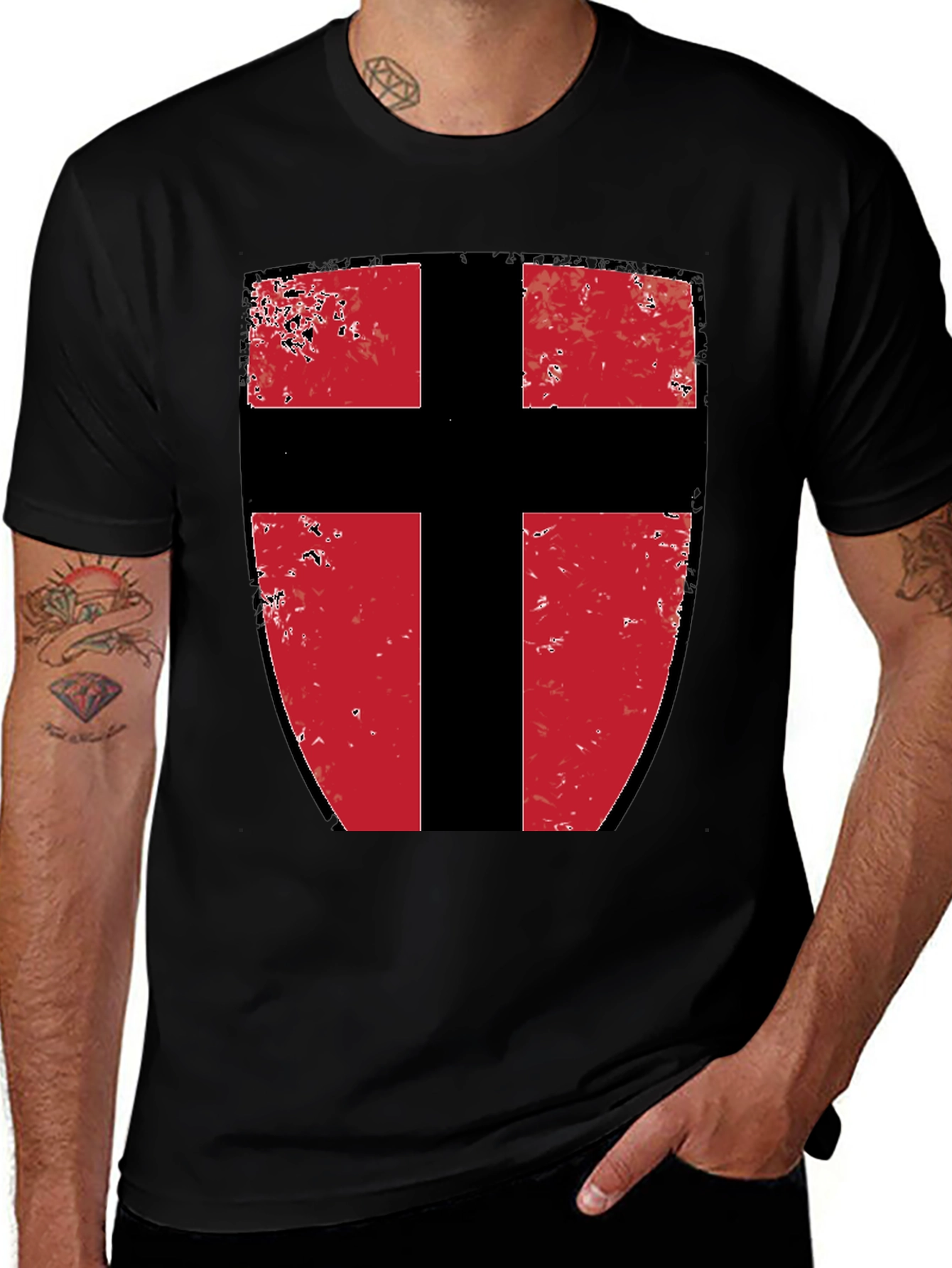 Crusader Knight Shield Graphic Tee