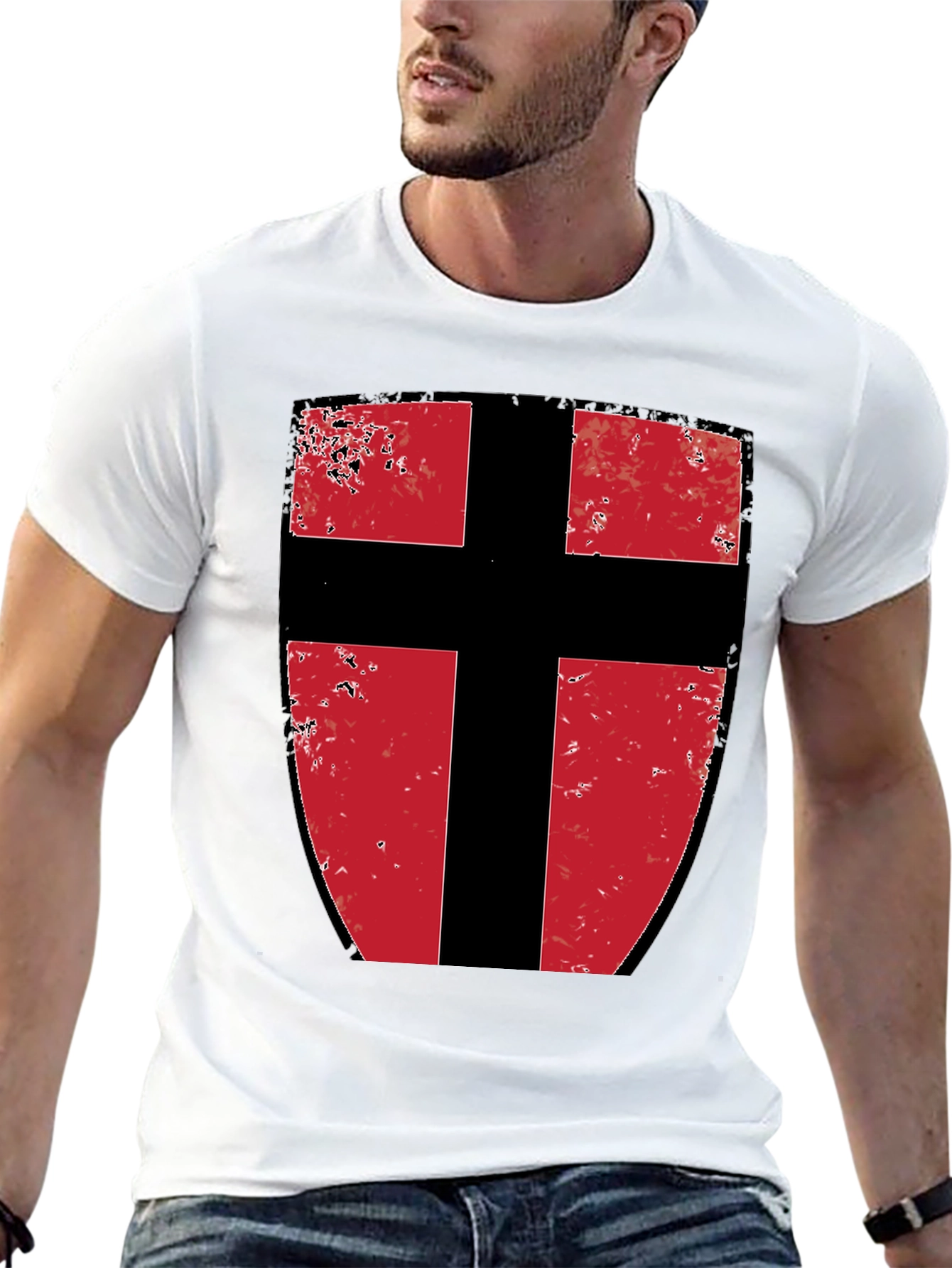Crusader Knight Shield Graphic Tee