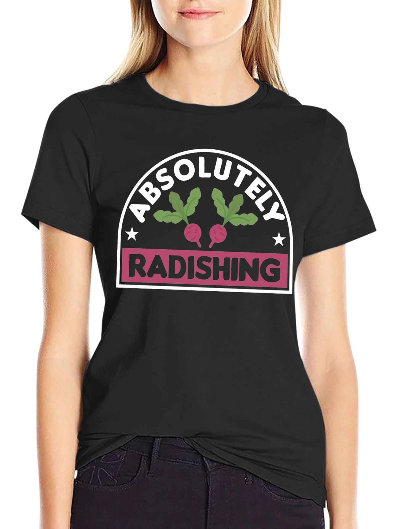 Absolutely Radishing Black T-Shirt