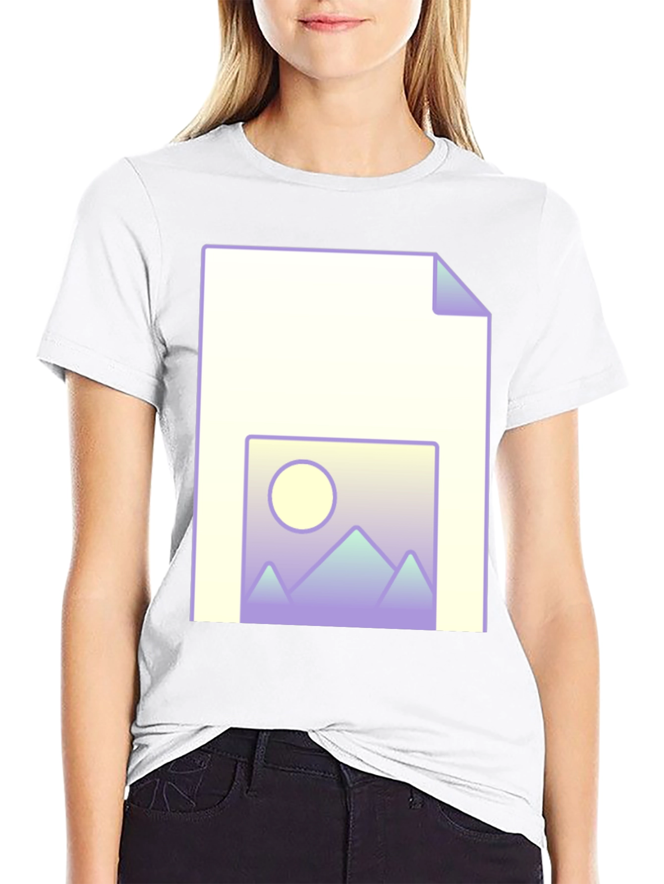 Geometric Landscape File T-Shirt