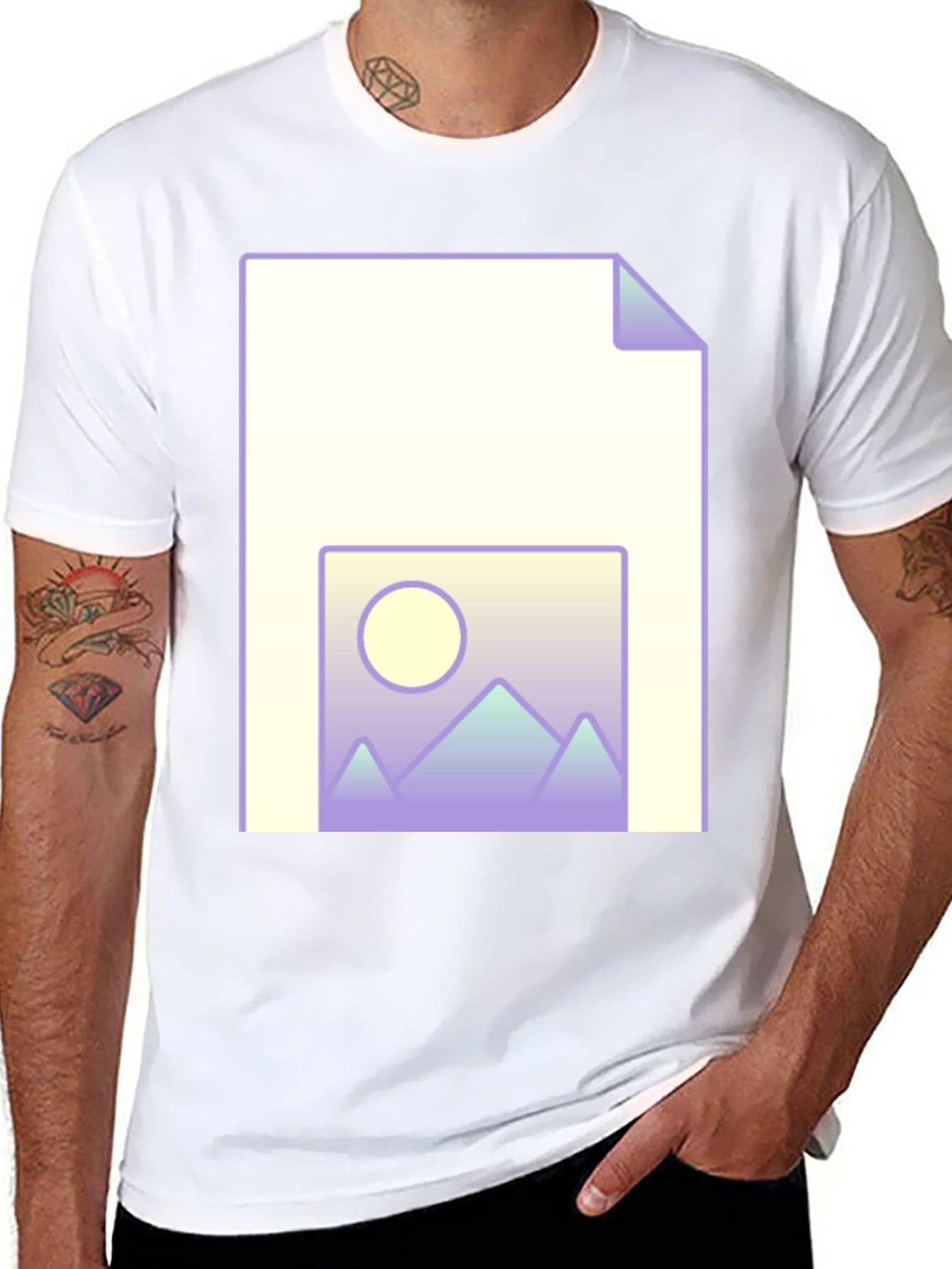 Geometric Landscape File T-Shirt
