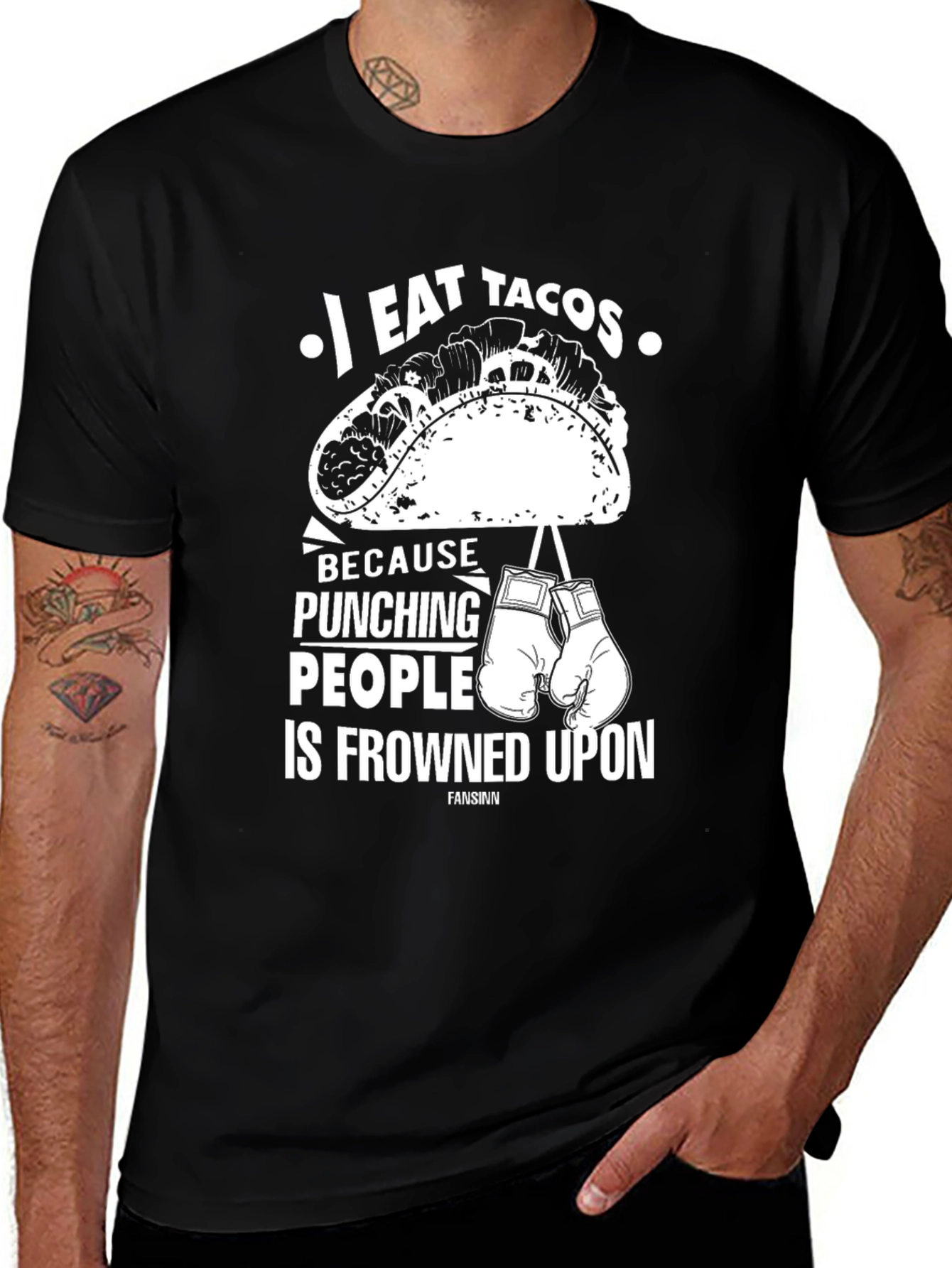 I Eat Tacos Funny Graphic Tee