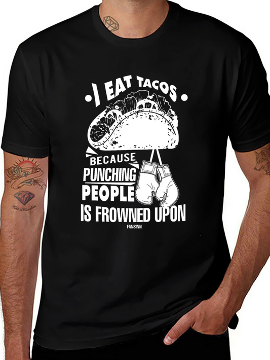 I Eat Tacos Funny Graphic Tee