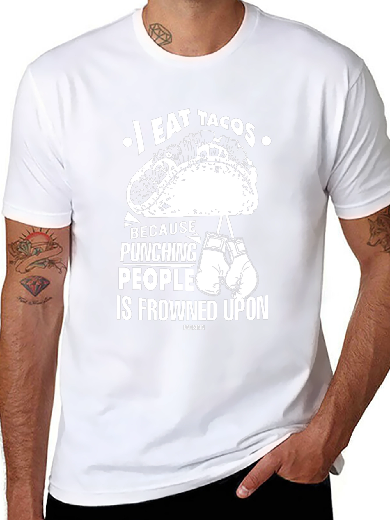 I Eat Tacos Funny Graphic Tee