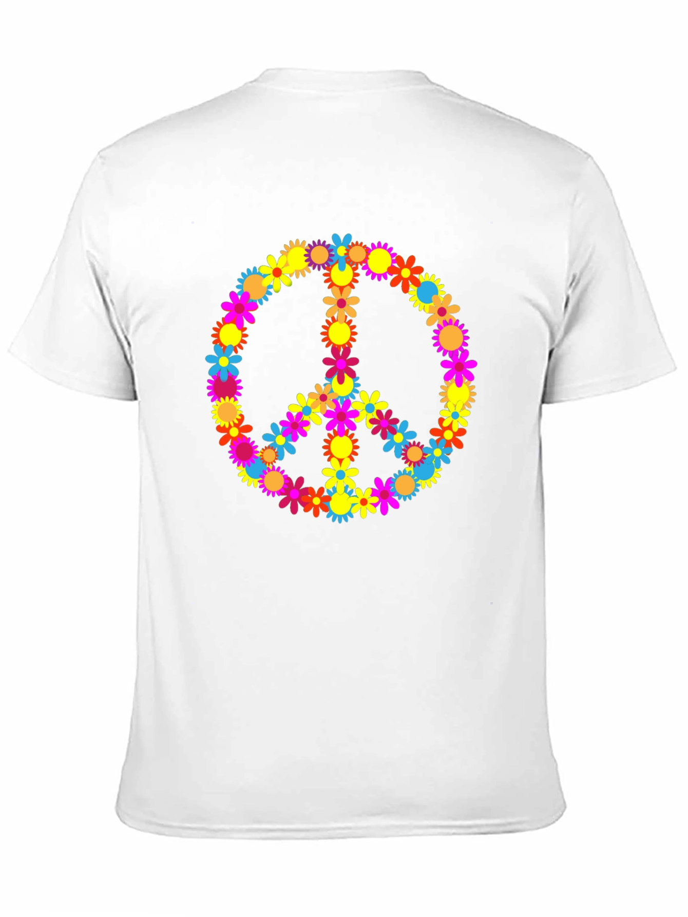 Floral Peace Sign Graphic T-Shirt