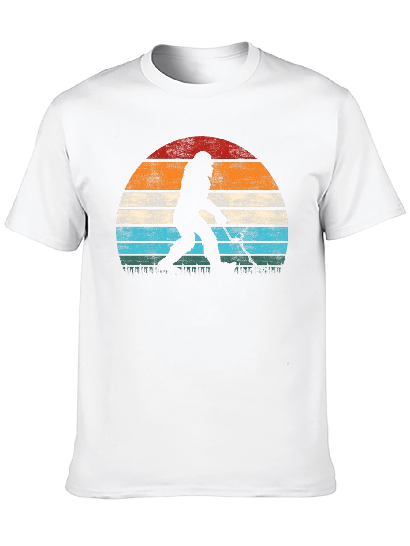 Bigfoot Hockey Sunset Graphic T-Shirt