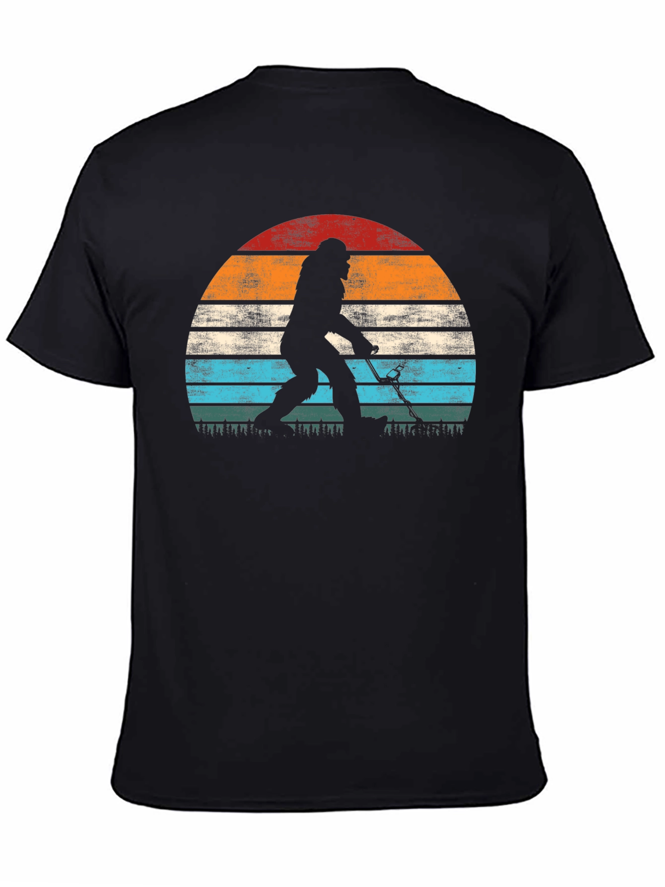 Bigfoot Hockey Sunset Graphic T-Shirt