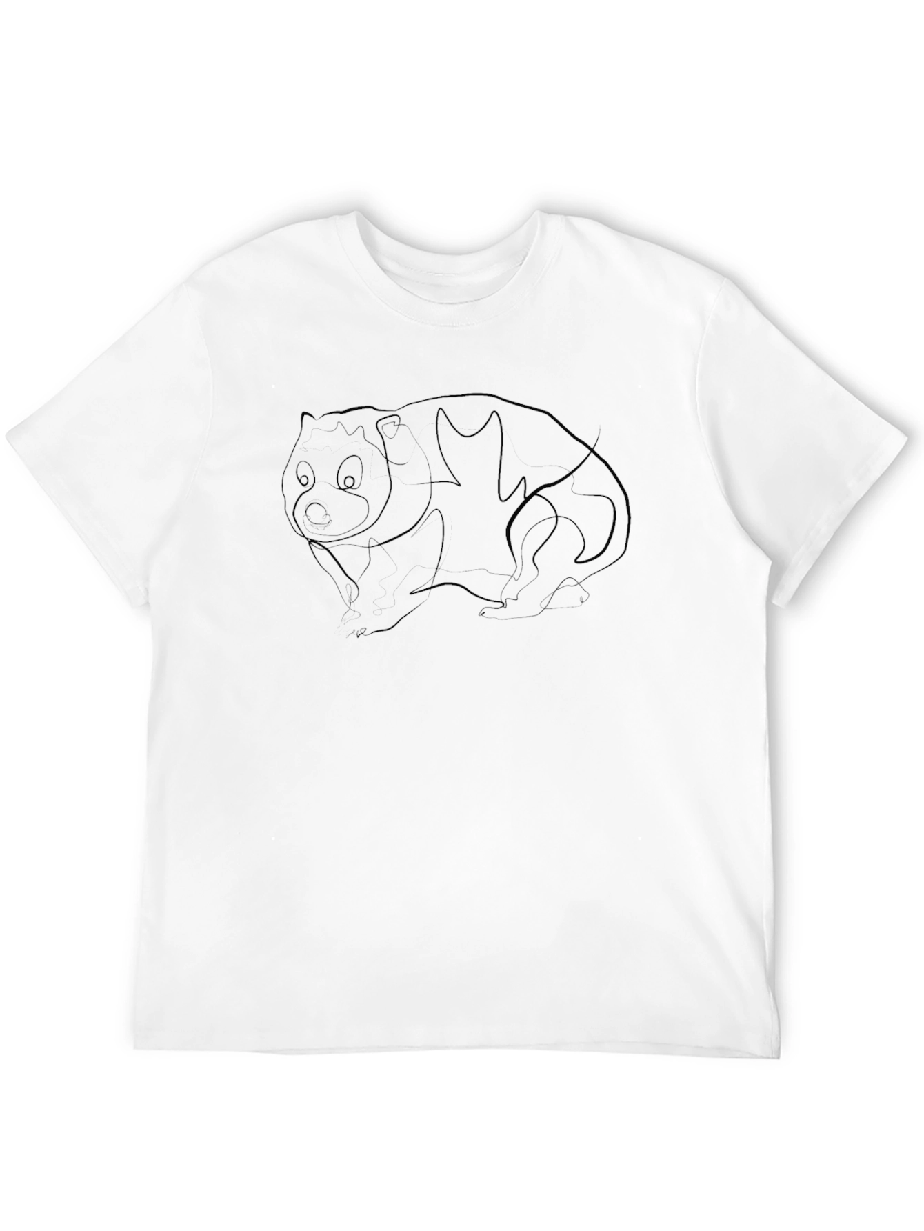 Wombat Outline Graphic Tee - Black Casual T-Shirt