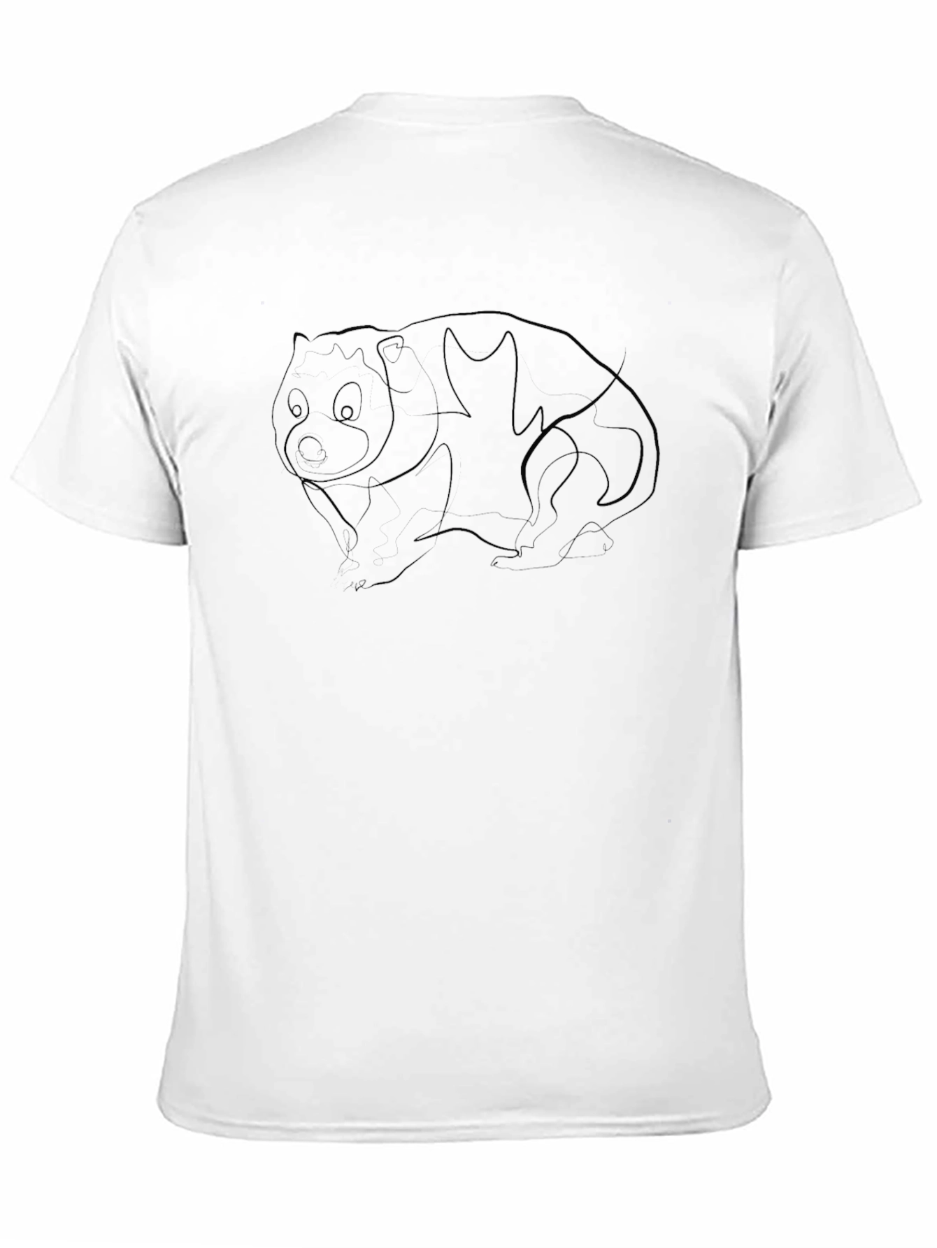 Wombat Outline Graphic Tee - Black Casual T-Shirt