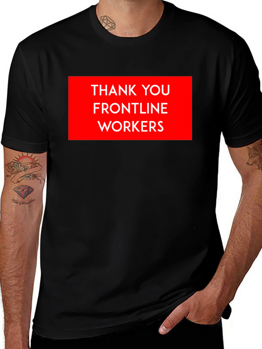 Thank You Frontline Workers Black T-Shirt