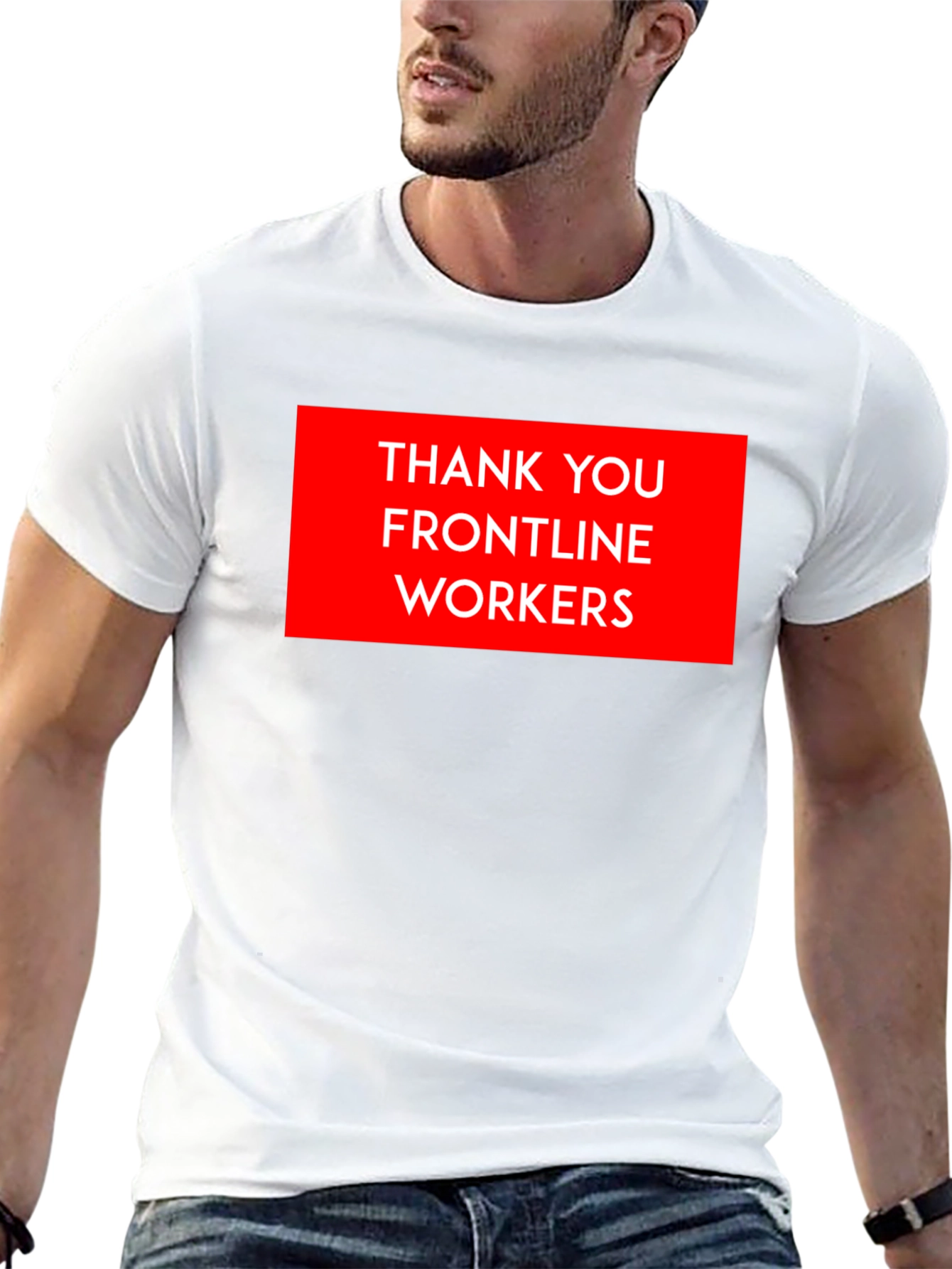 Thank You Frontline Workers Black T-Shirt