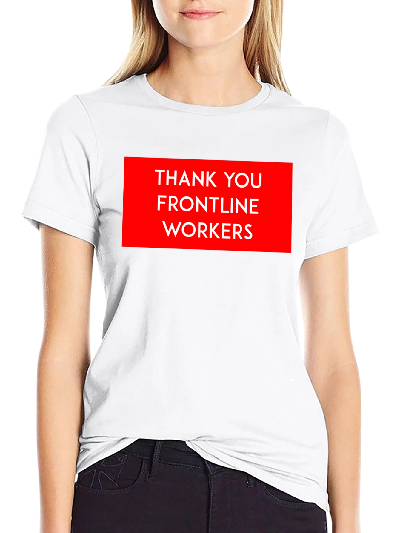 Thank You Frontline Workers Black T-Shirt