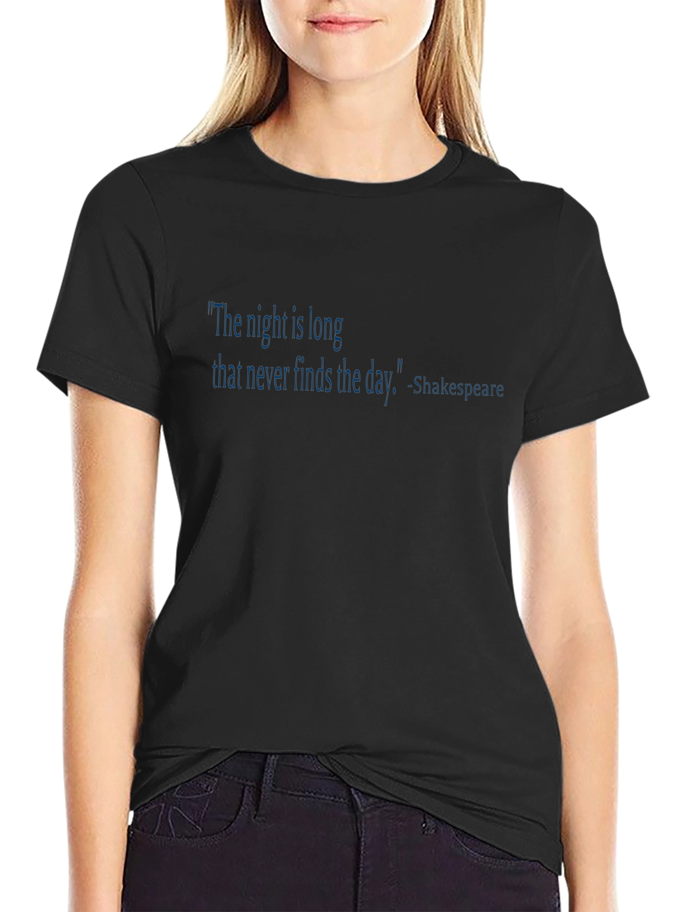Shakespeare Quote Black T-Shirt