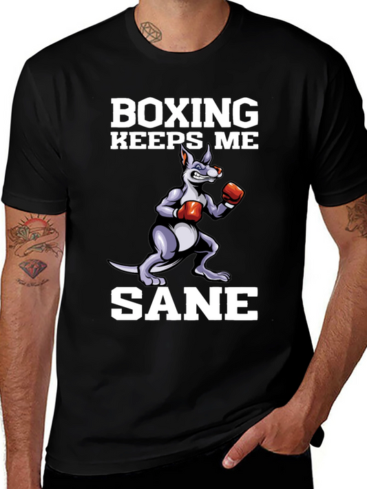 Boxing Keeps Me Sane Kangaroo Graphic Tee