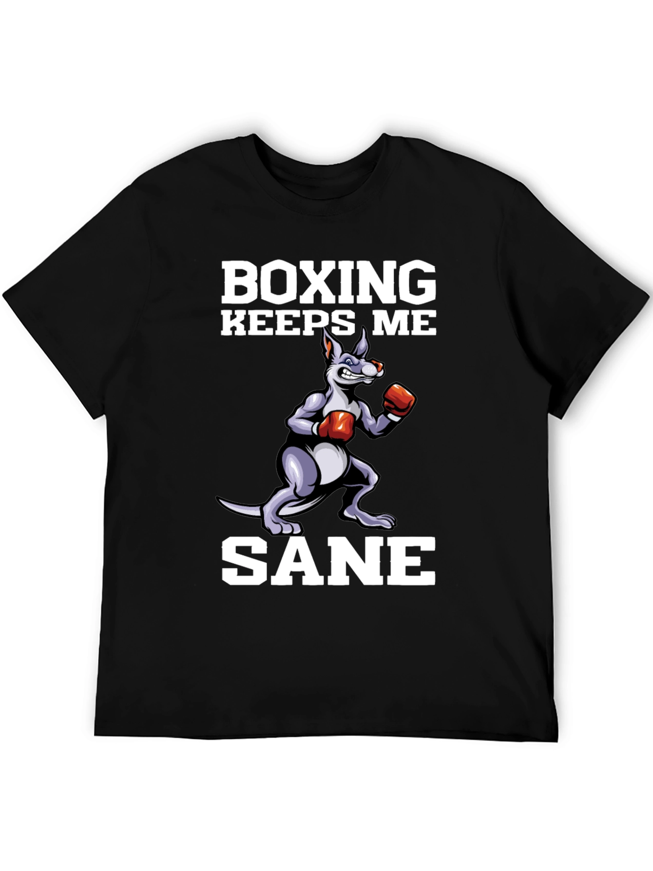 Boxing Keeps Me Sane Kangaroo Graphic Tee