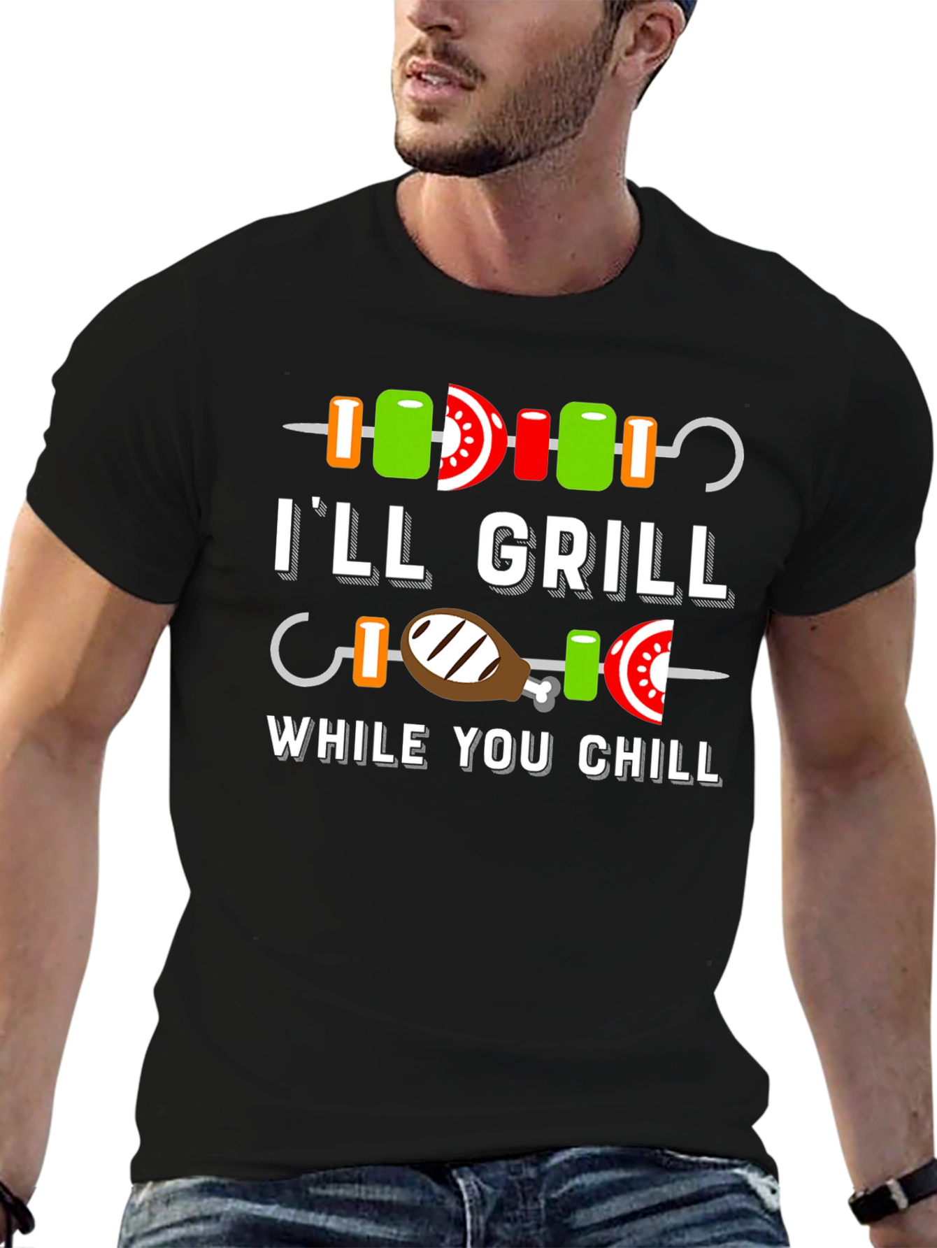 Ill Grill While You Chill BBQ T-Shirt