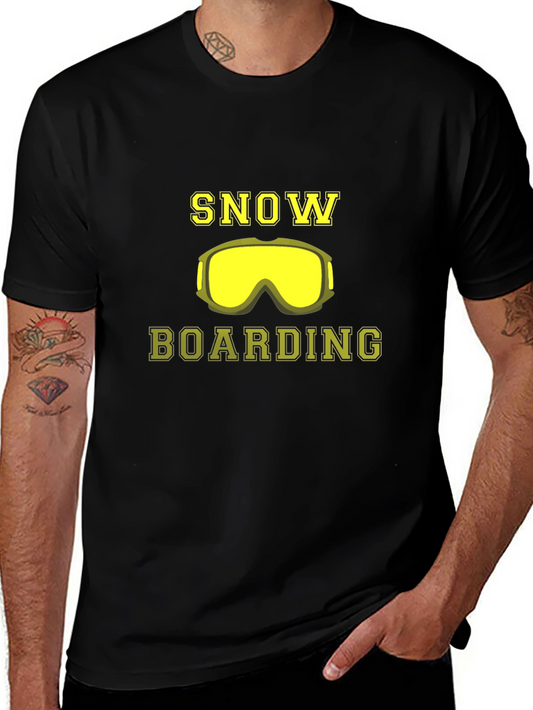 Snowboarding T-Shirt - Yellow Goggles Design