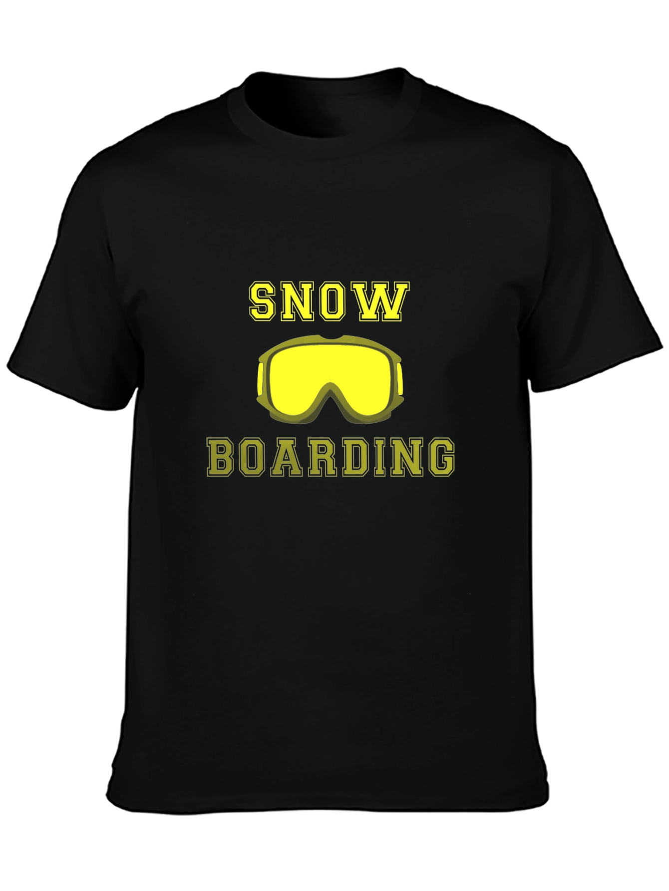Snowboarding T-Shirt - Yellow Goggles Design
