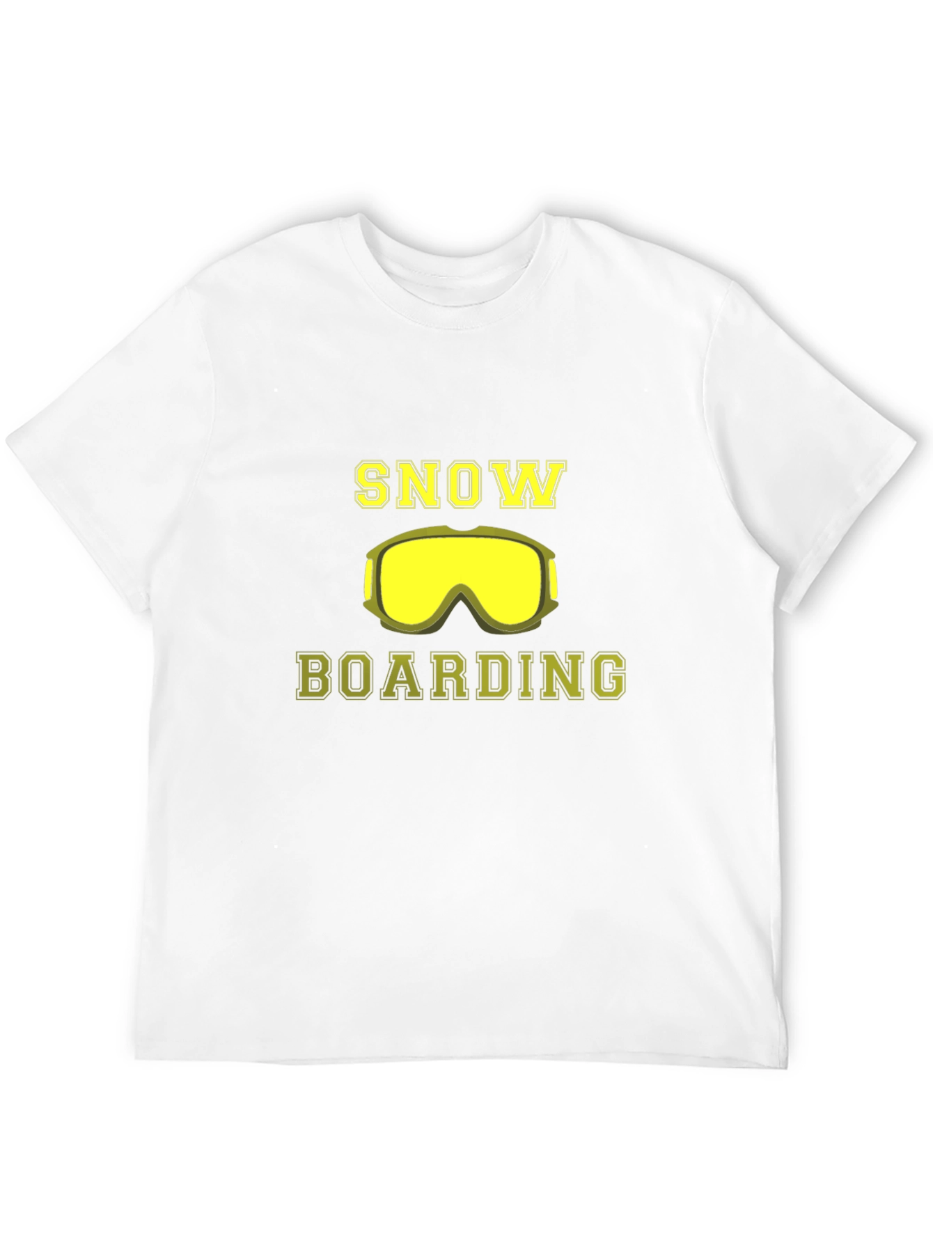 Snowboarding T-Shirt - Yellow Goggles Design