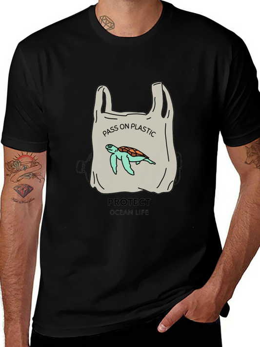 Eco-Friendly Turtle Graphic Tee