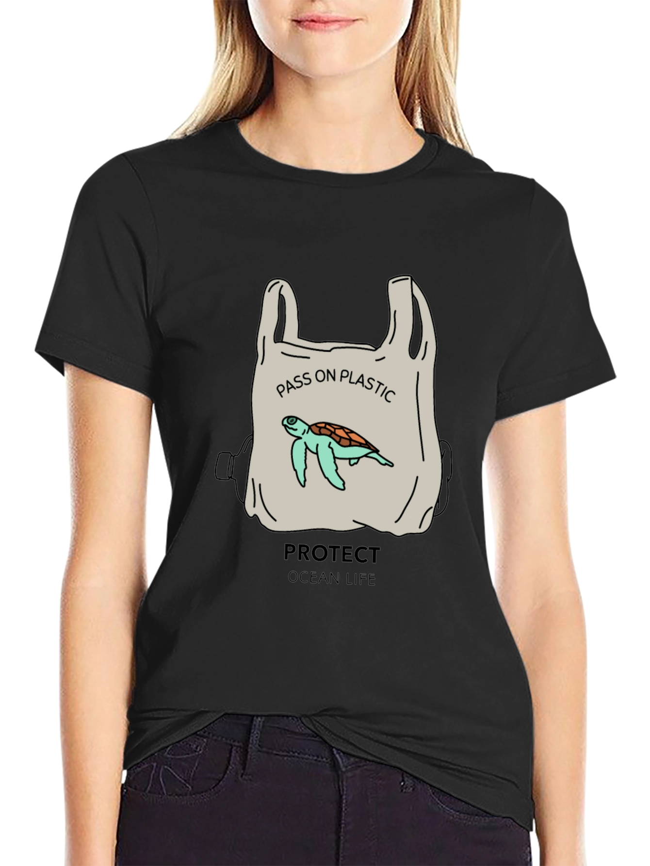 Eco-Friendly Turtle Graphic Tee