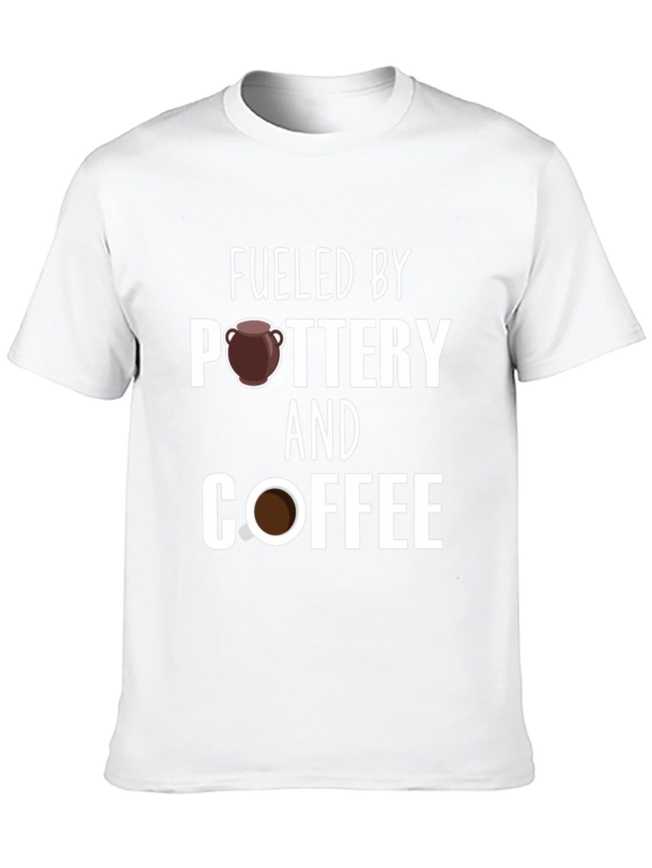 Fueled by Pottery and Coffee Black T-Shirt