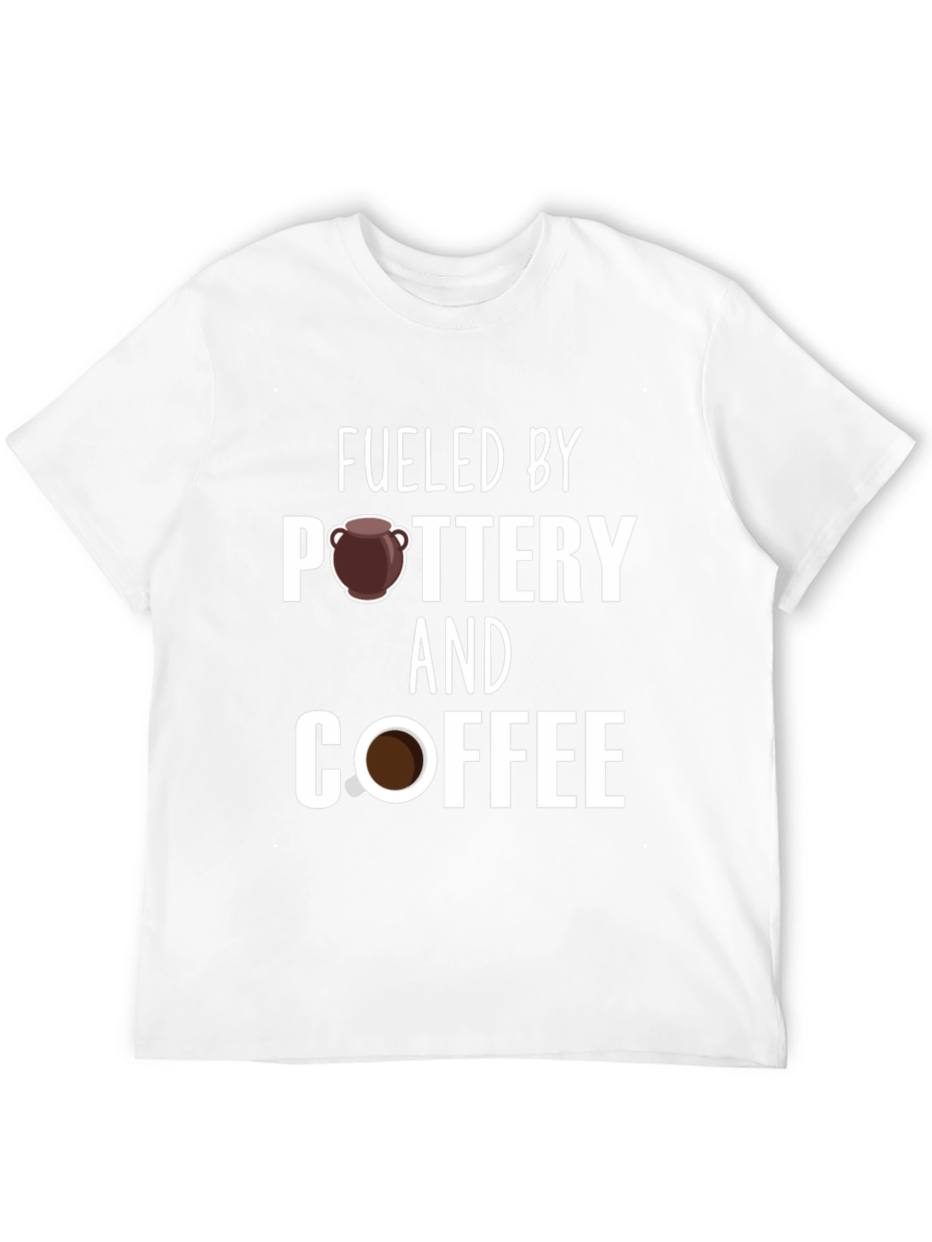 Fueled by Pottery and Coffee Black T-Shirt