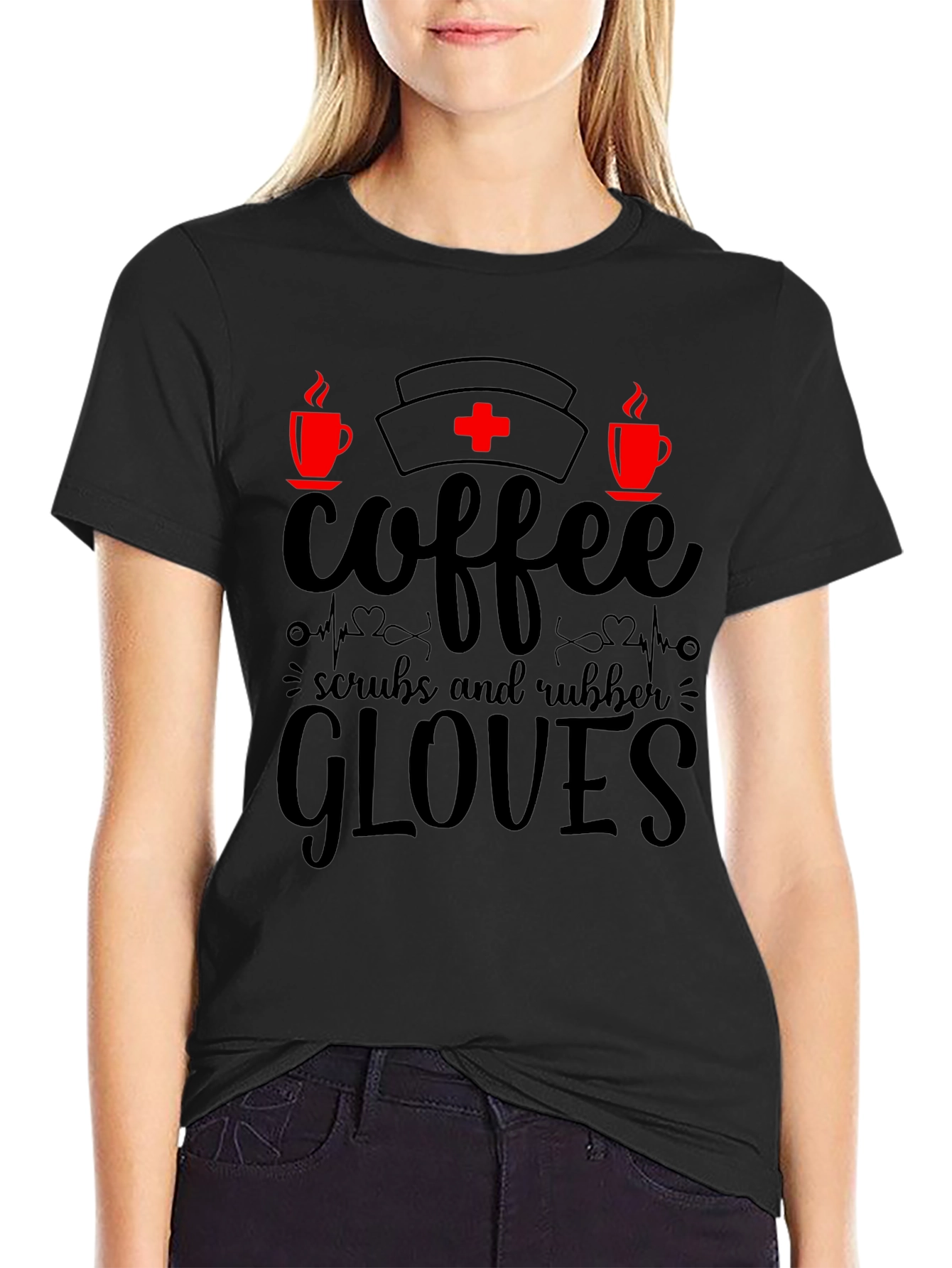 Coffee Scrubs & Rubber Gloves Nurse T-Shirt