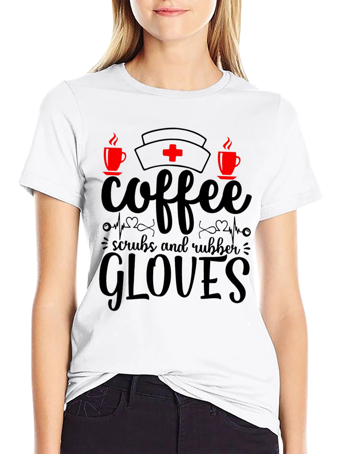 Coffee Scrubs & Rubber Gloves Nurse T-Shirt