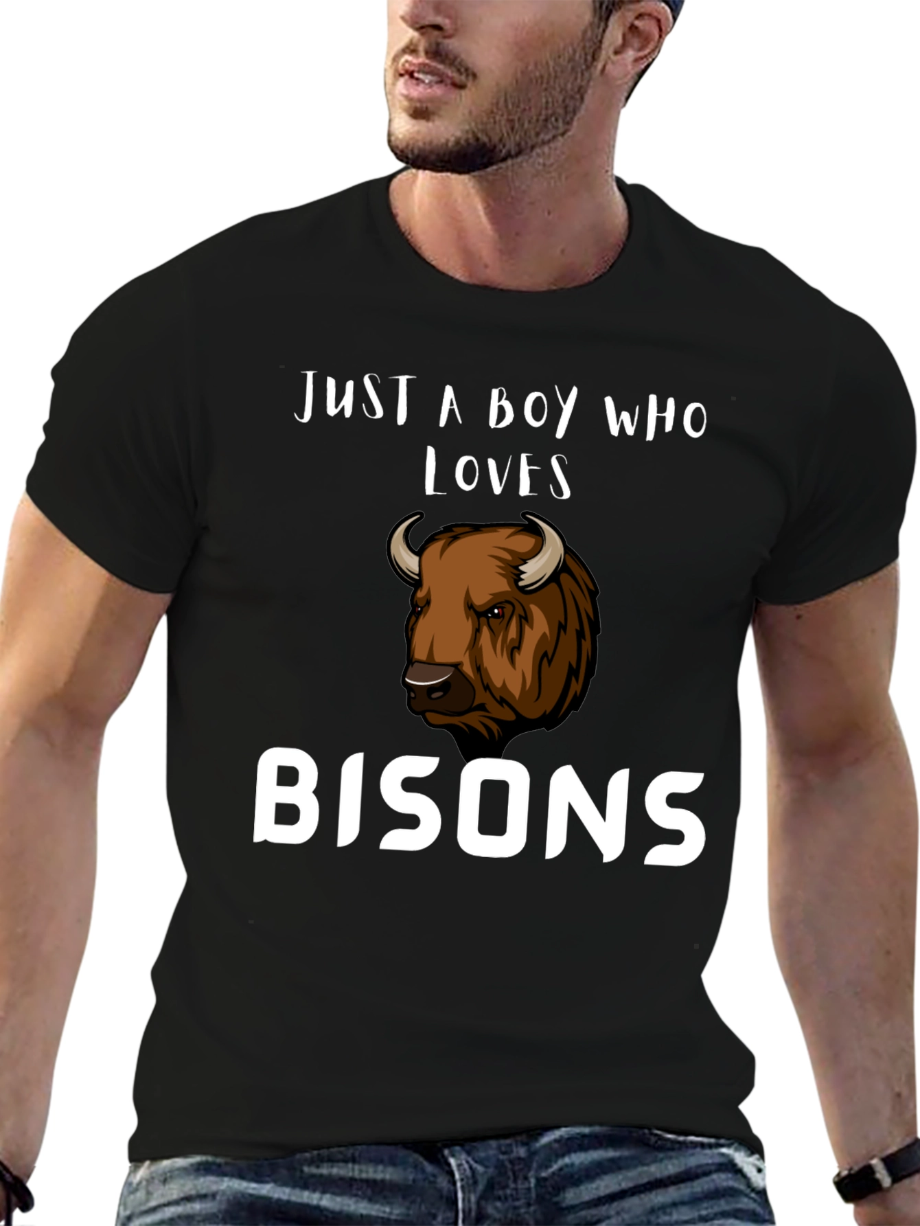 Just A Boy Who Loves Bisons T-Shirt
