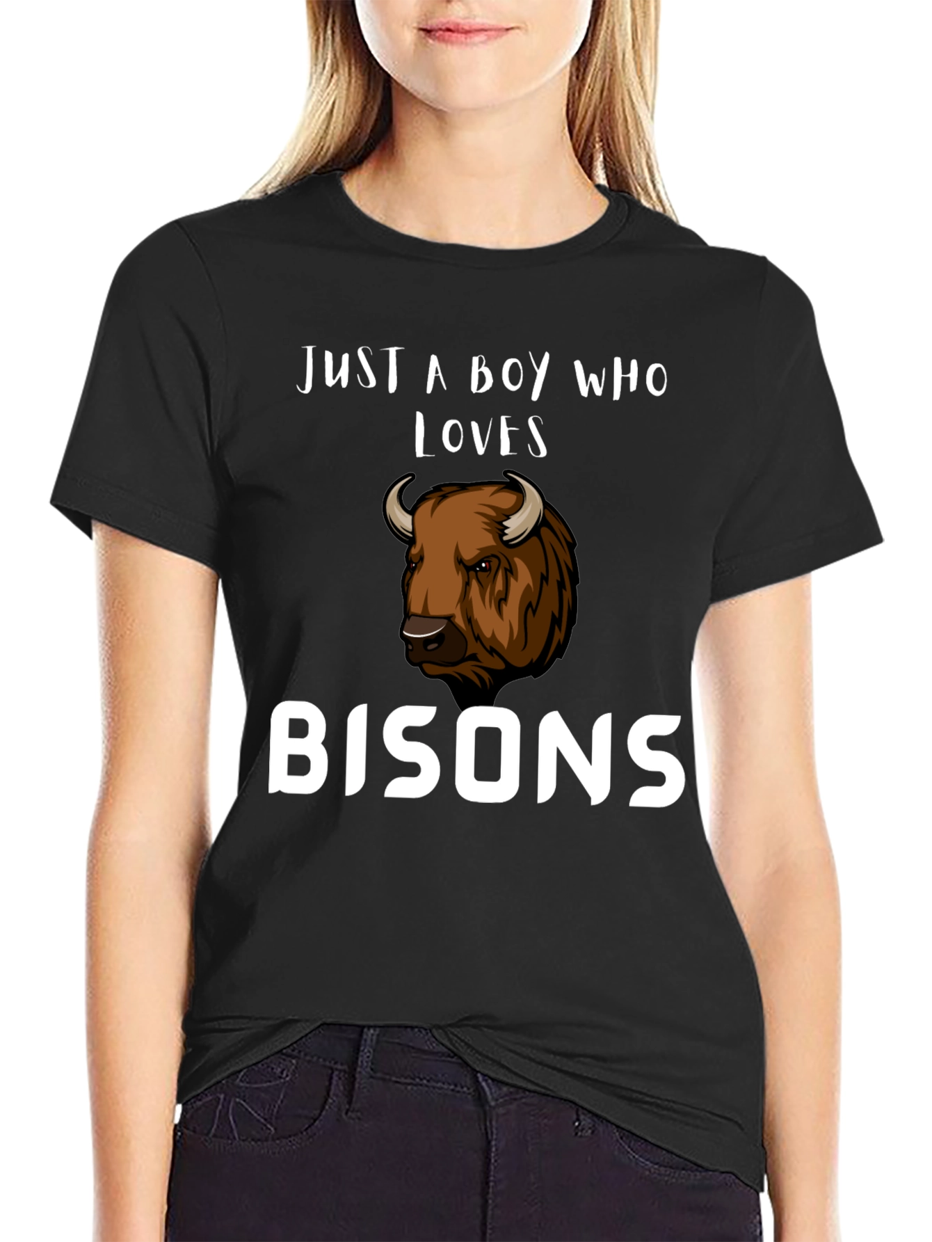 Just A Boy Who Loves Bisons T-Shirt