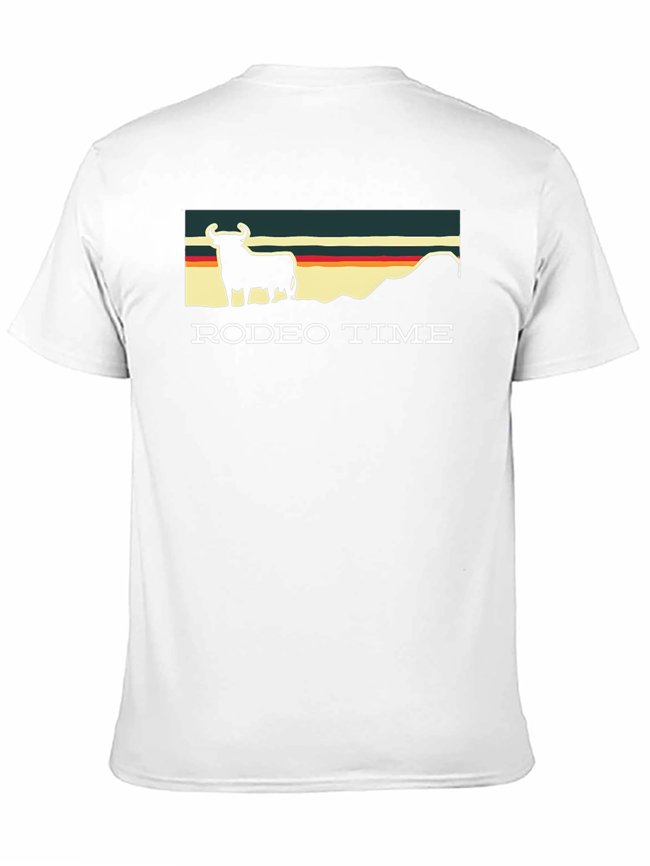 Rodeo Time Graphic Tee - Retro Bull Design