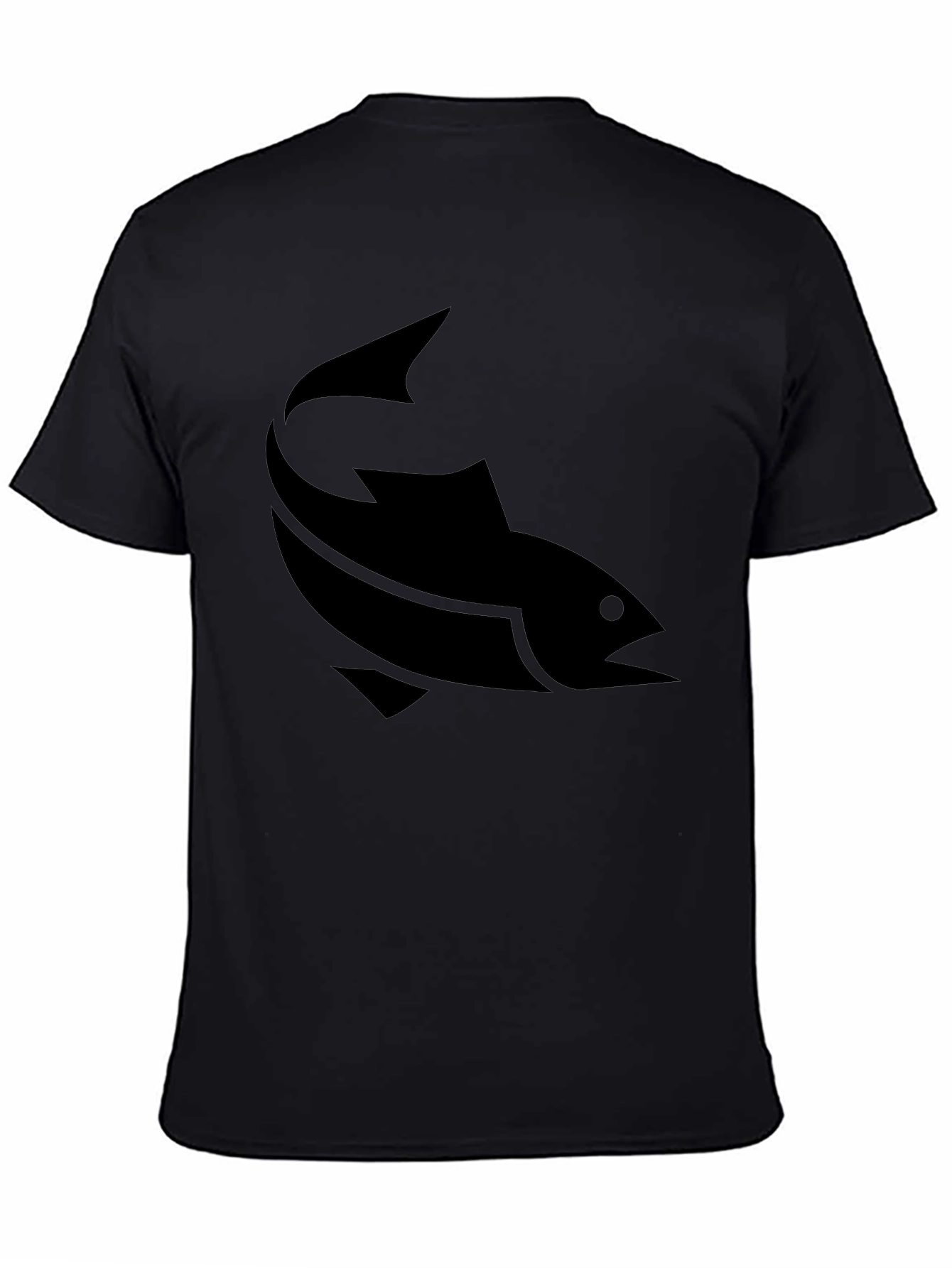 Fish Graphic Tee - Modern Black T-Shirt