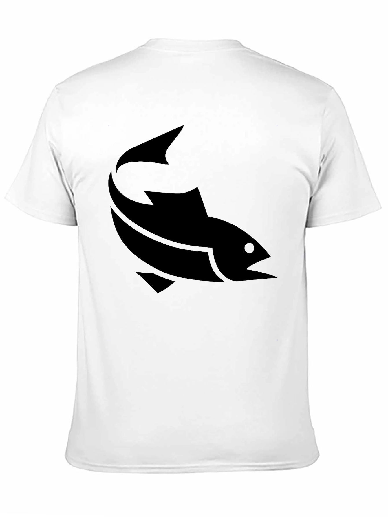 Fish Graphic Tee - Modern Black T-Shirt