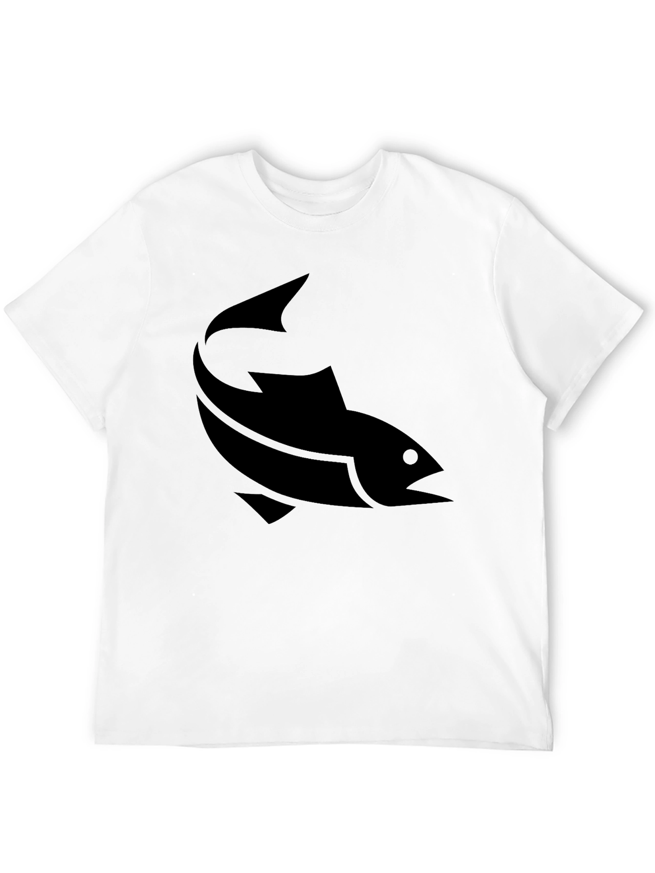 Fish Graphic Tee - Modern Black T-Shirt