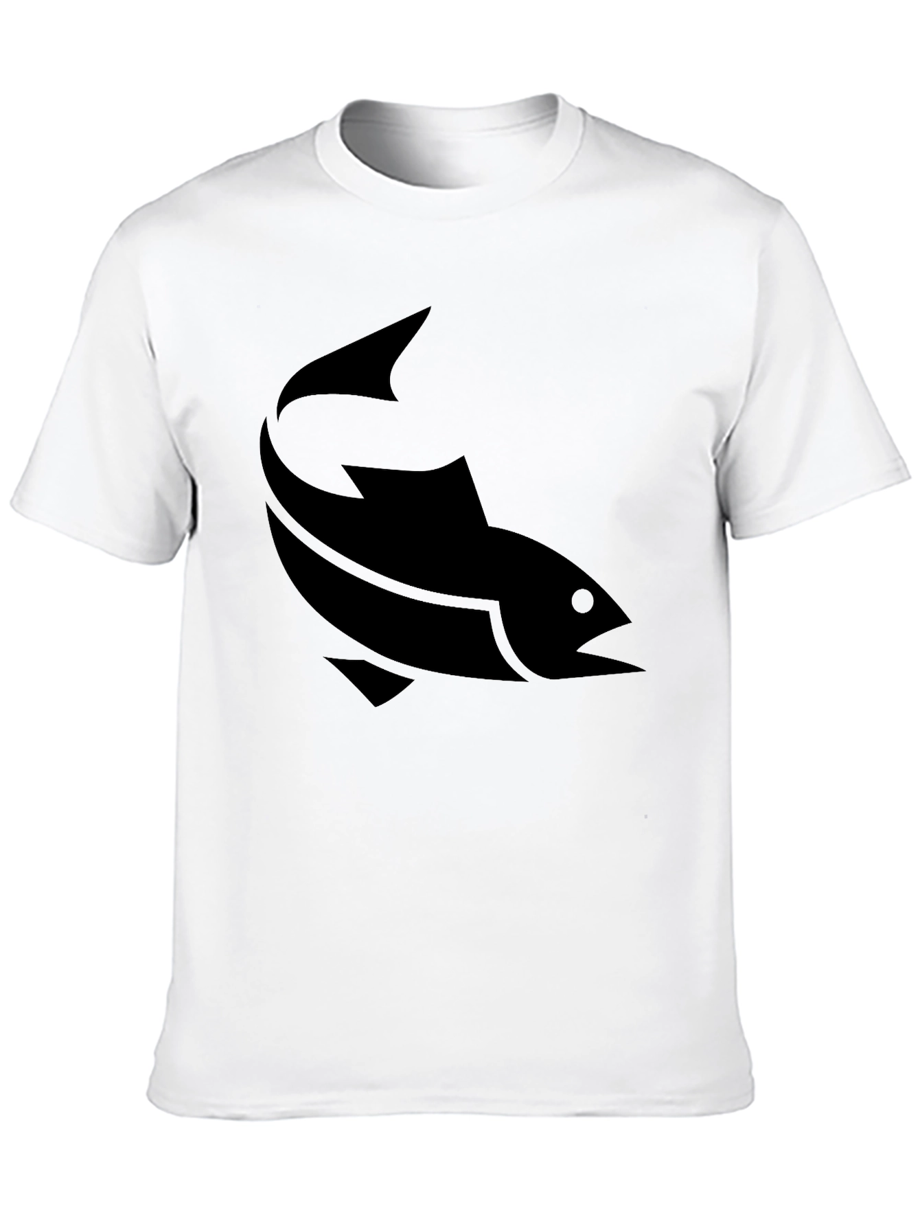 Fish Graphic Tee - Modern Black T-Shirt