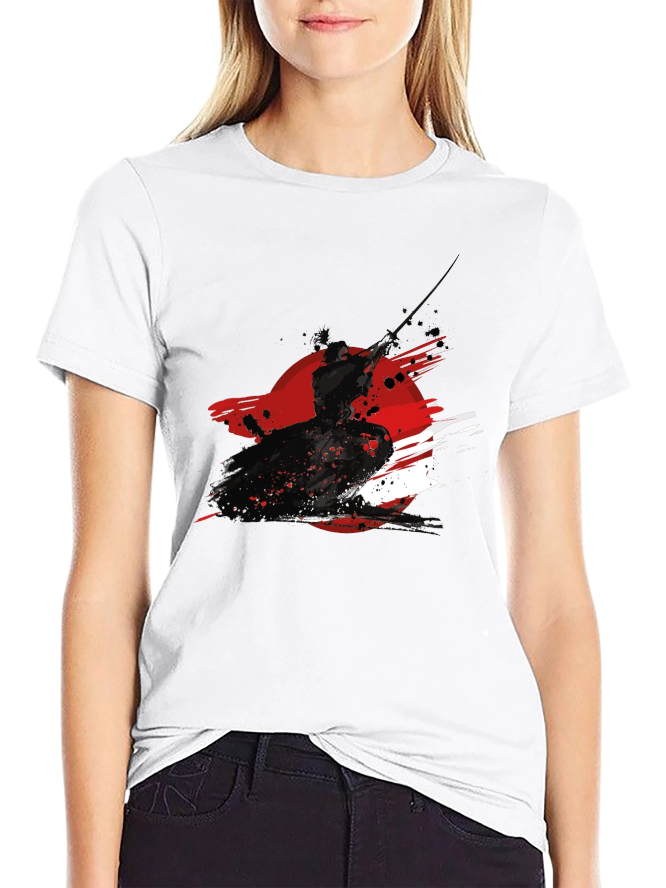 Samurai Ink Graphic Black T-Shirt
