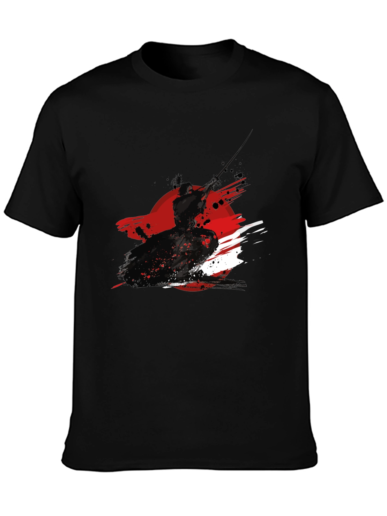 Samurai Ink Graphic Black T-Shirt