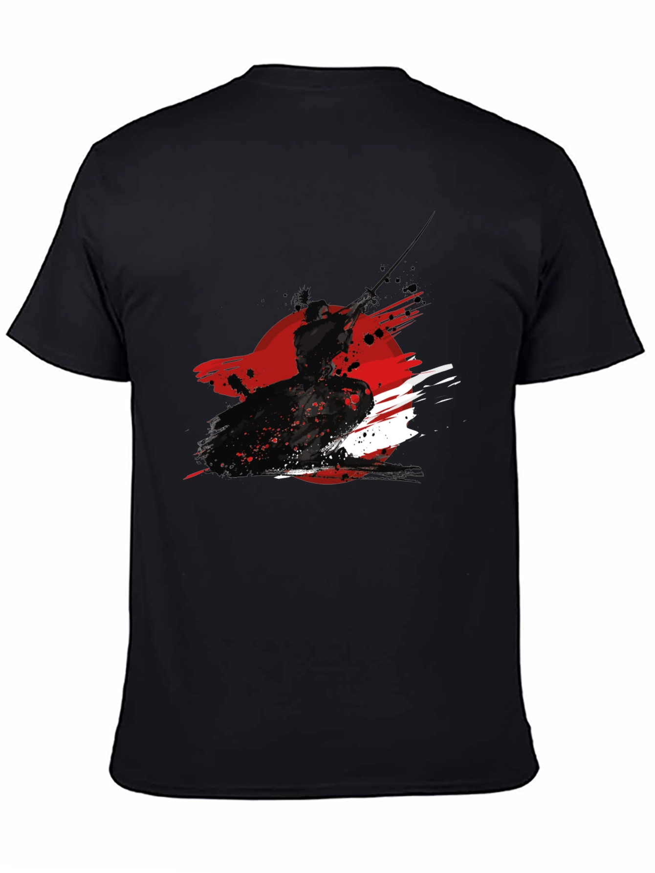 Samurai Ink Graphic Black T-Shirt