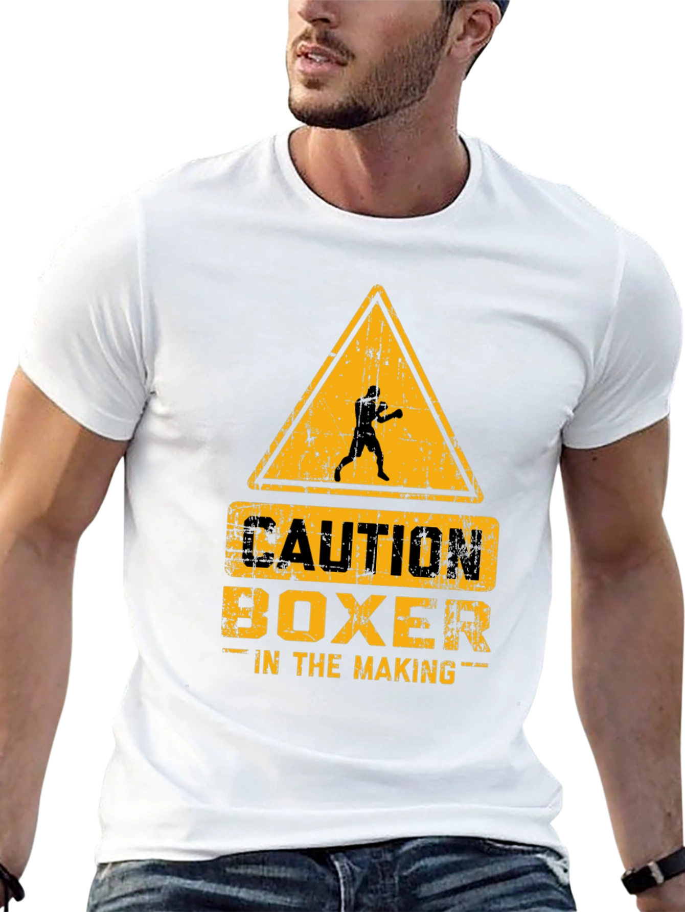 Caution Boxer in the Making Graphic T-Shirt